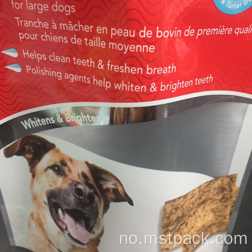 De-metalisert glidelåspose til hundemat